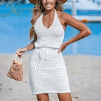 short womens crochet dress